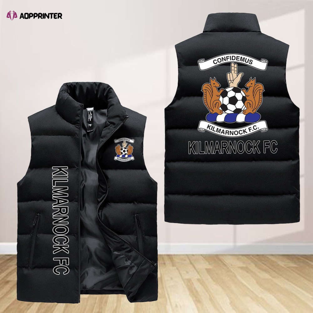 kilmarnock fc sleeveless puffer jacket custom for fans gifts