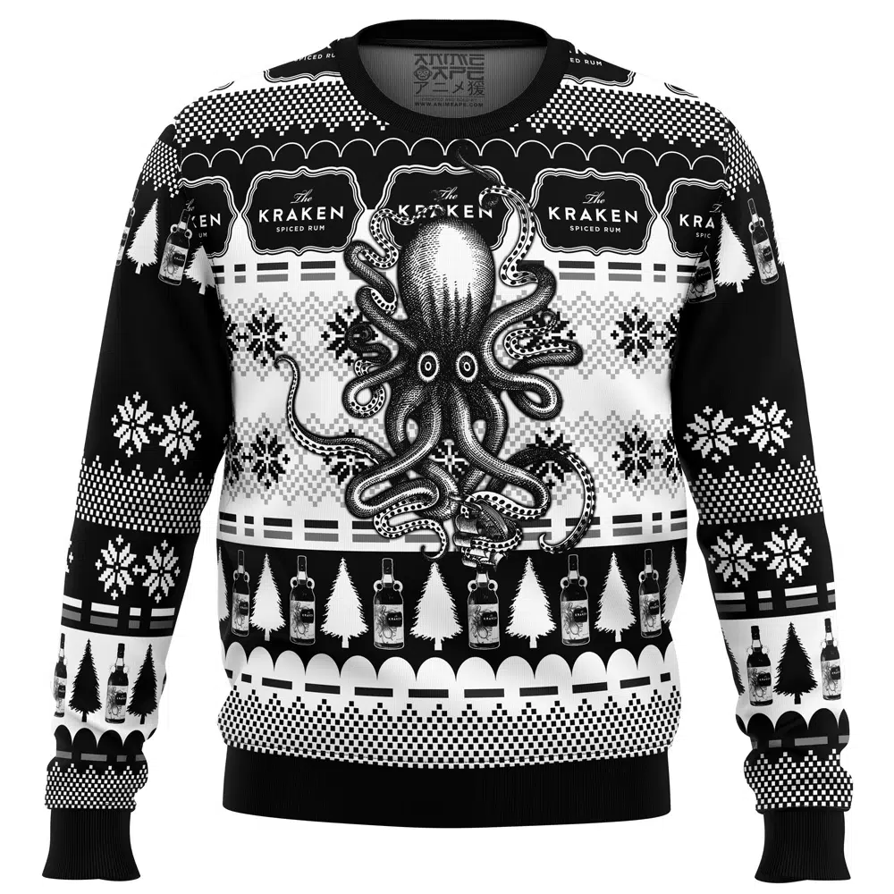 kraken Ugly Christmas Sweater front mockup