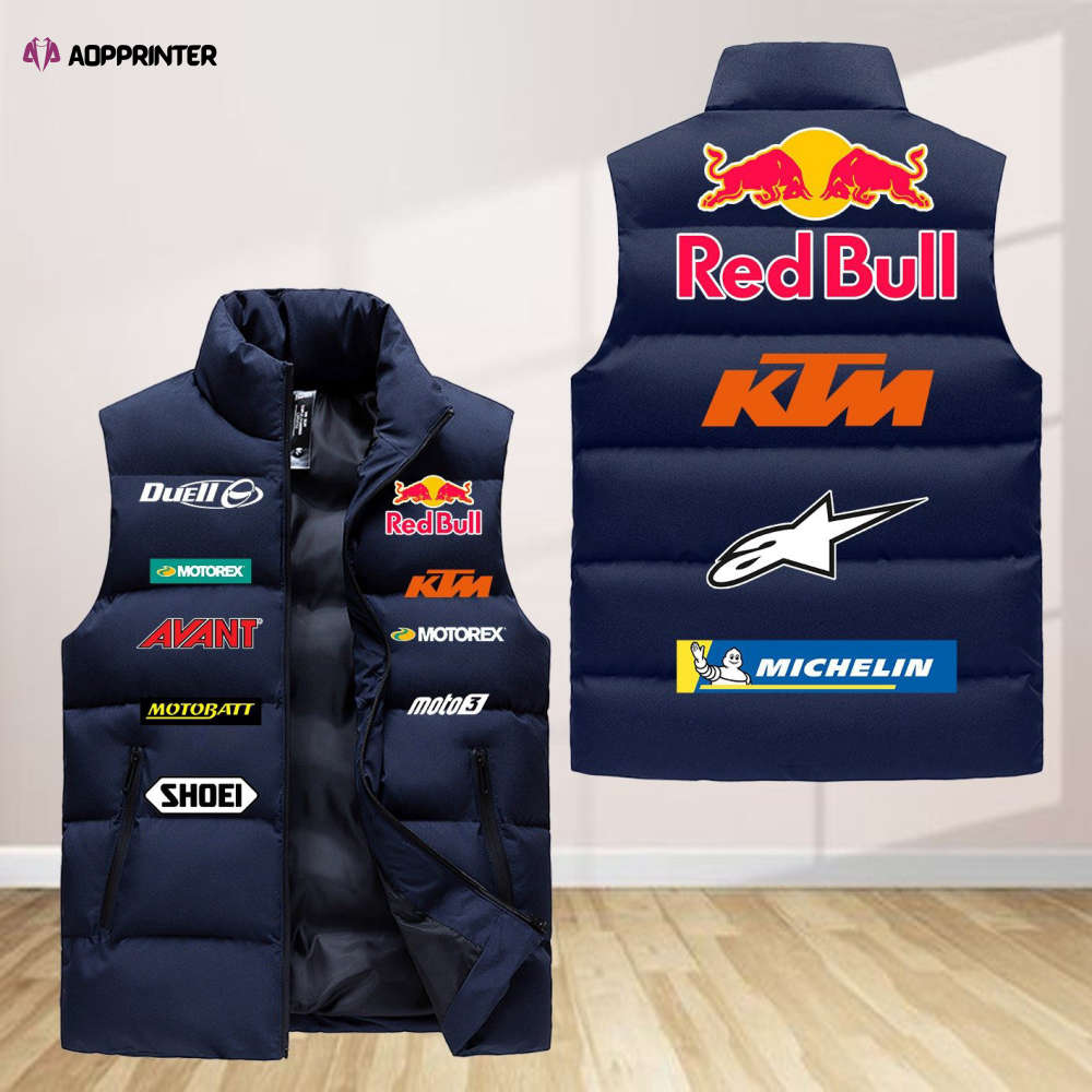 ktm factory racing sleeveless puffer jacket custom for fans gifts