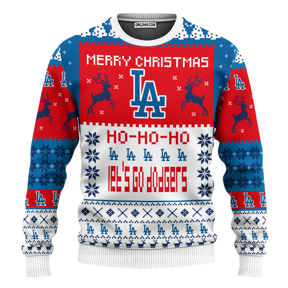 la dodgers merry christmas sweater ugly christmas sweaters owl ohh fajlv