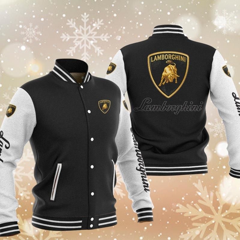 lamborghini brand logo baseball varsity jacket baseball jacket all over print 1mgp0