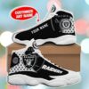 las vegas raiders custom name air jordan 13 sneakers best gift for men and women