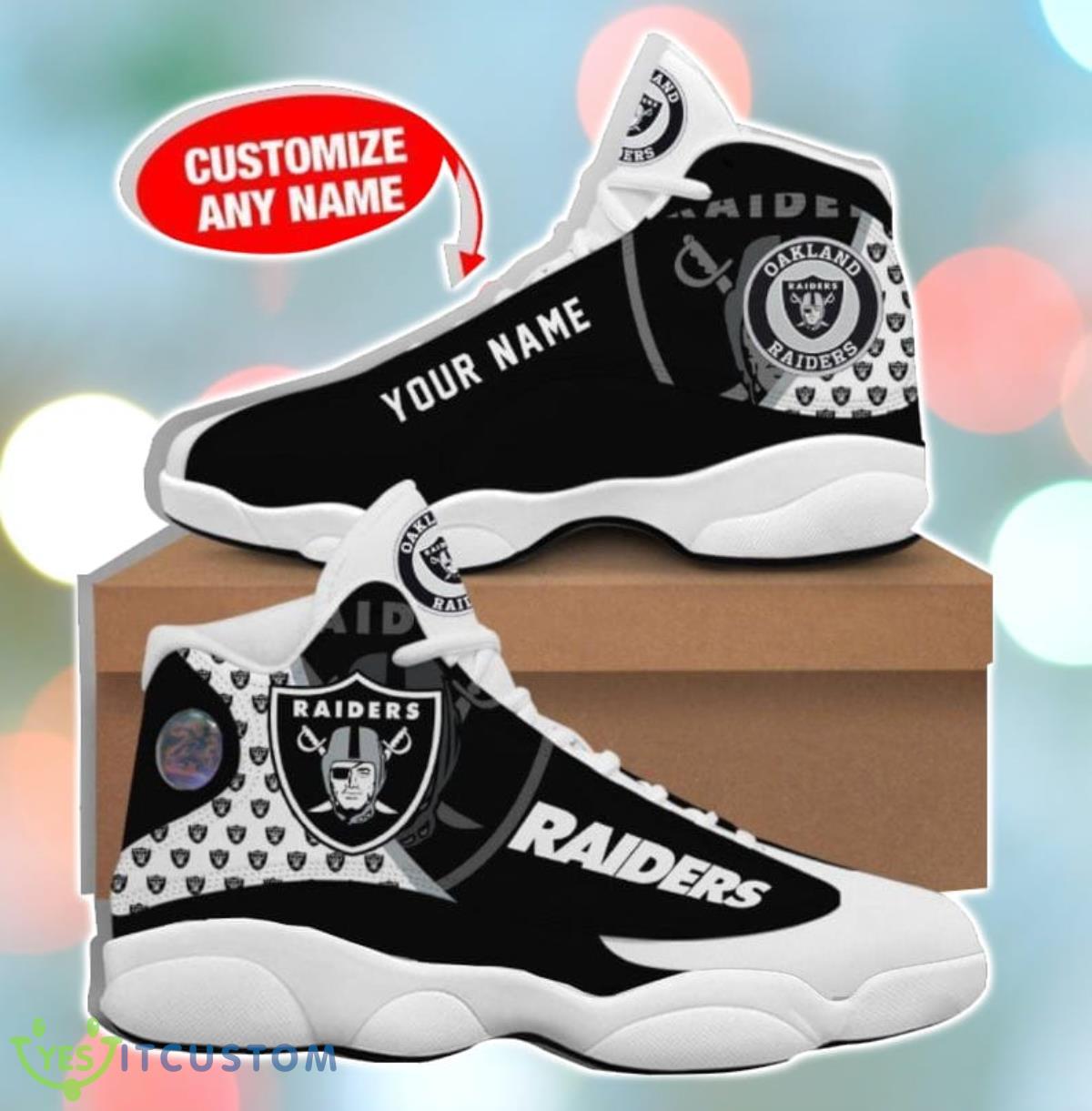 las vegas raiders custom name air jordan 13 sneakers best gift for men and women