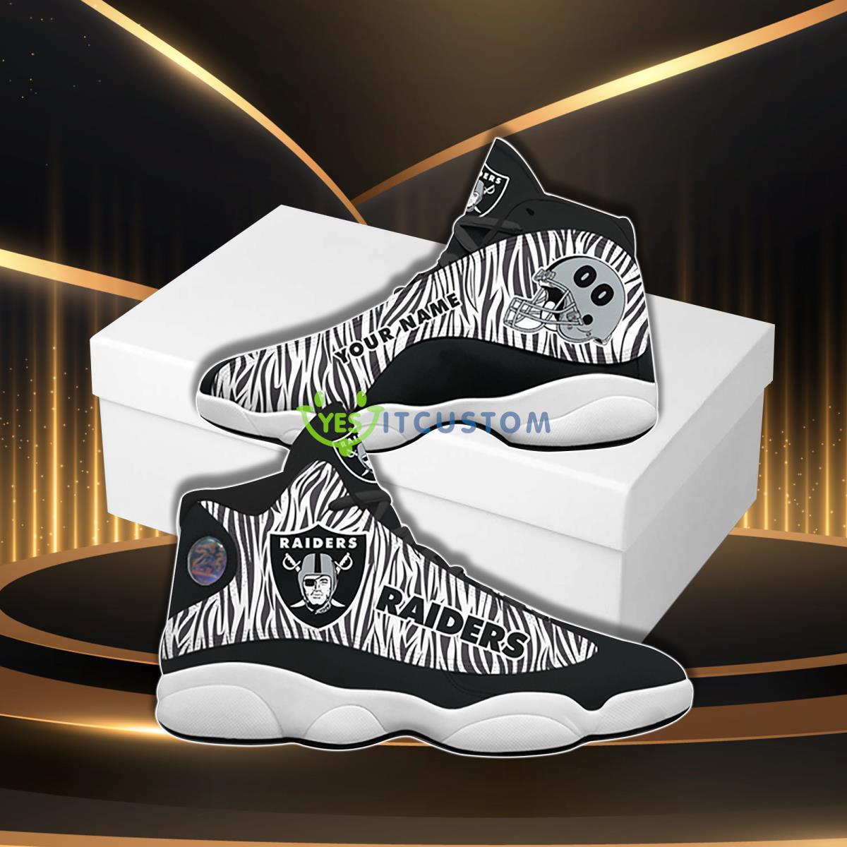 las vegas raiders football team best design custom name air jordan 13 sneaker