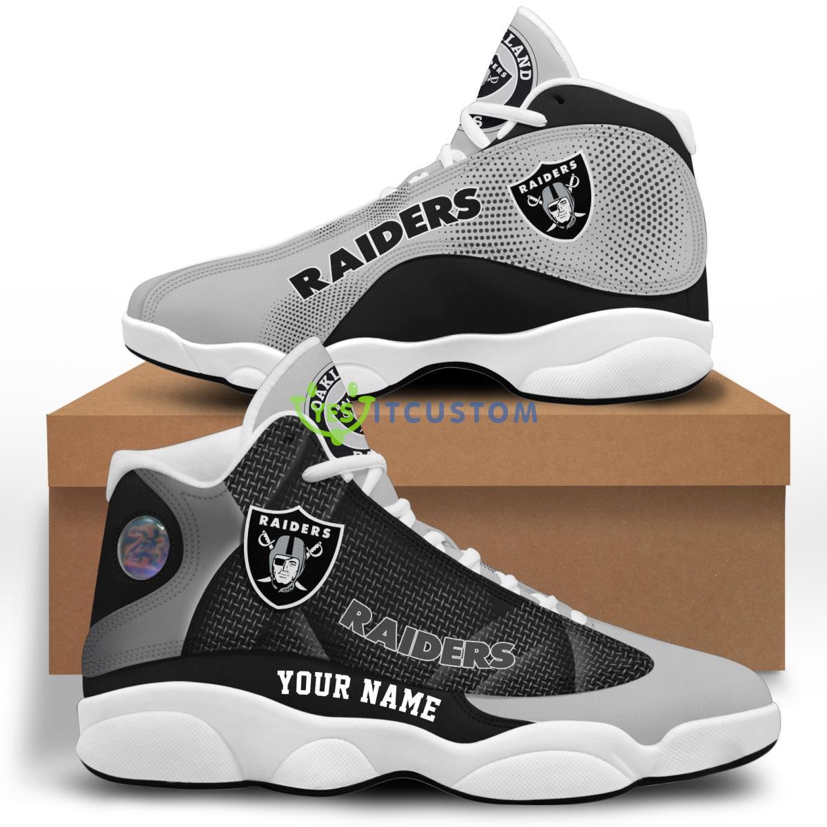 las vegas raiders football team hot design custom name air jordan 13 sneaker