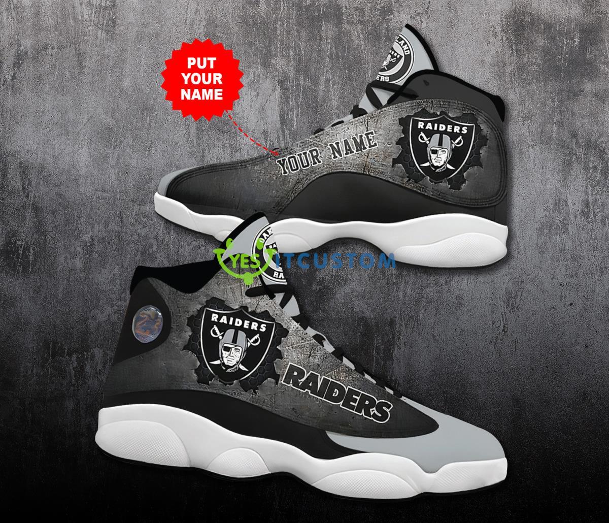 las vegas raiders football team personalized air jordan 13 for fans