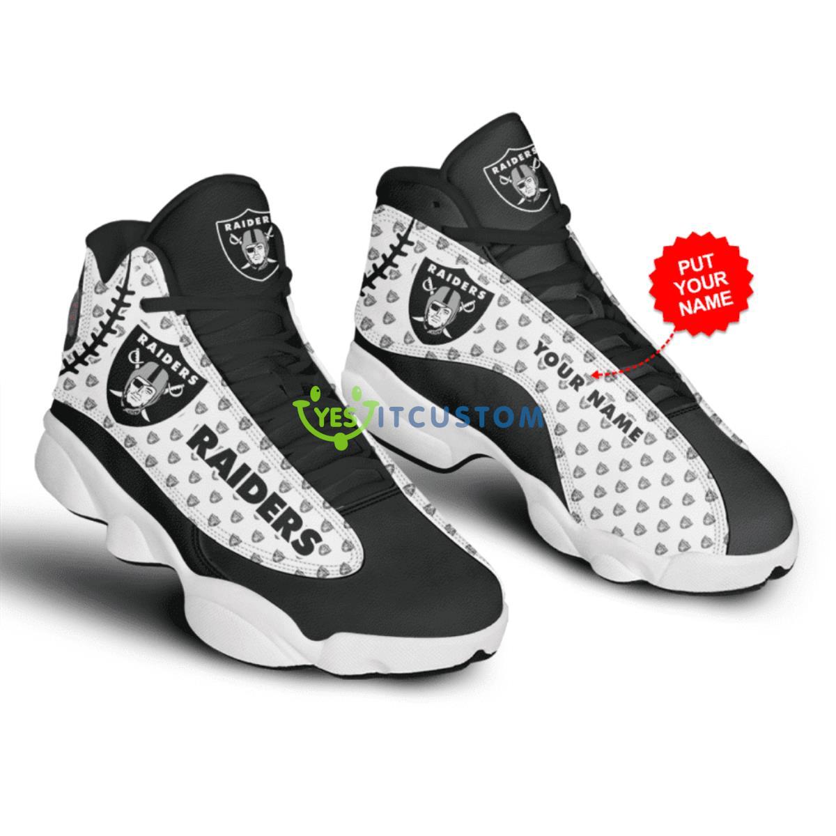 las vegas raiders football team personalized air jordan 13