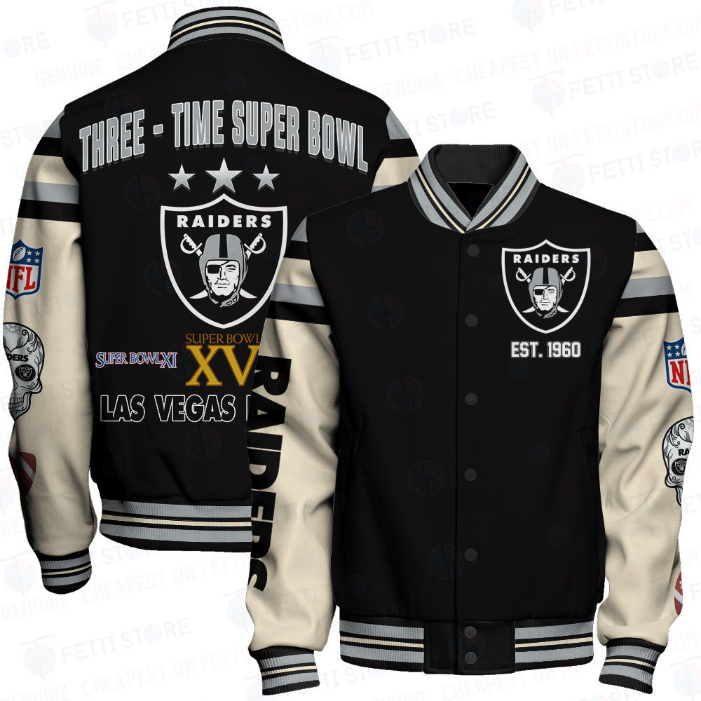 las vegas raiders nfl baseball varsity jacket baseball jacket all over print sfat v2 vvq3i