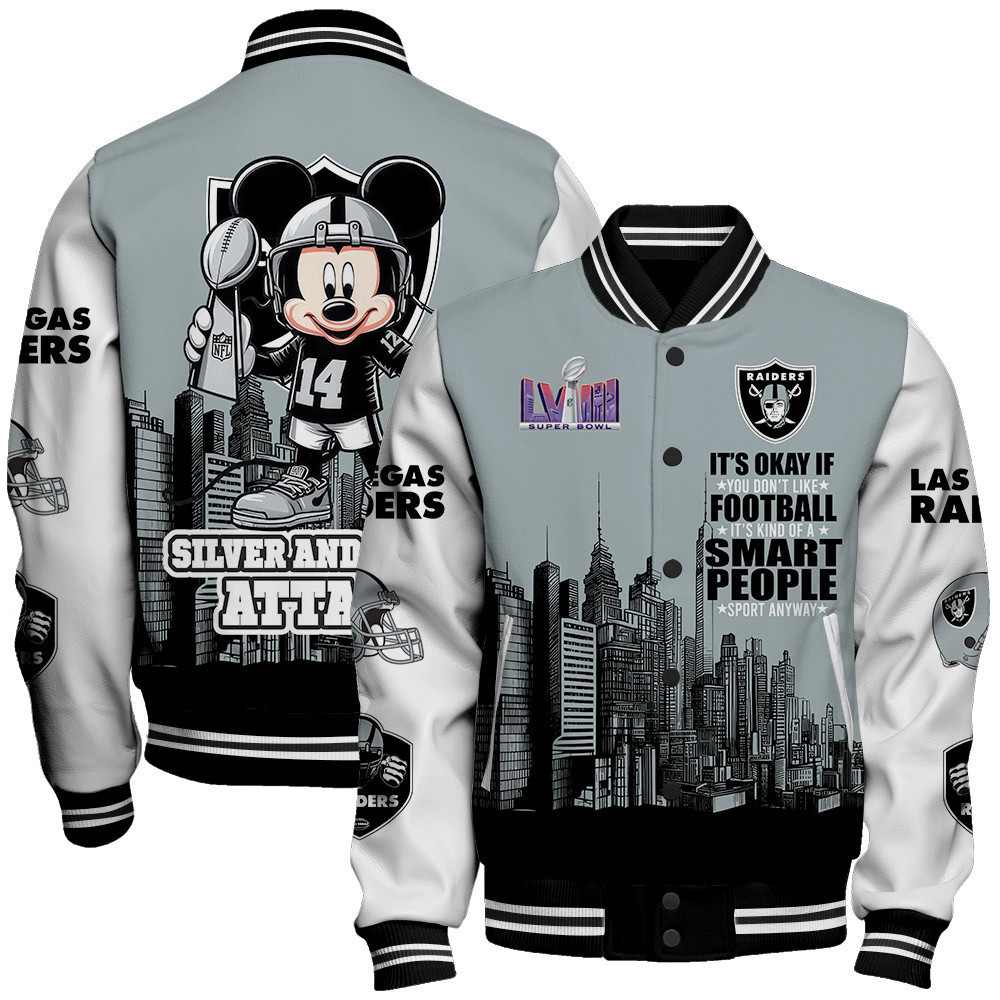 las vegas raiders nfl baseball varsity jacket baseball jacket all over print stm v5 ycktq