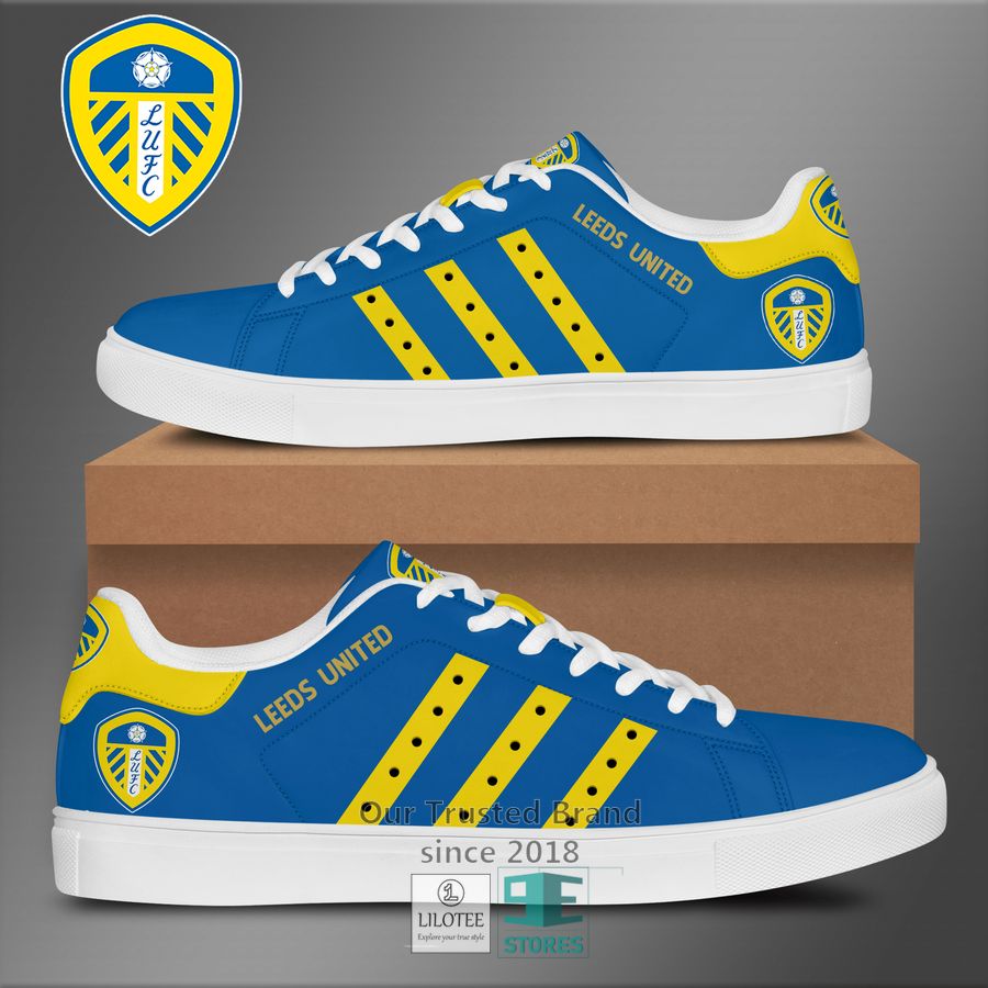 leed united blue and yellow line stan smith low top shoes wcsxb