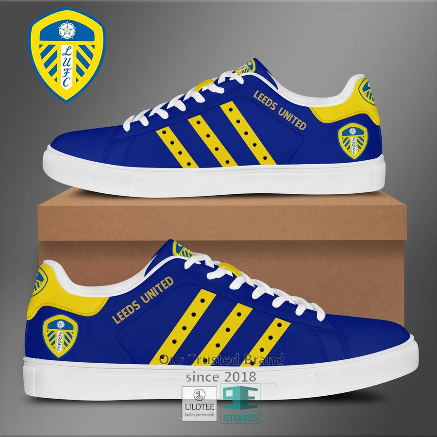 leed united blue and yellow stan smith low top shoes nnynj