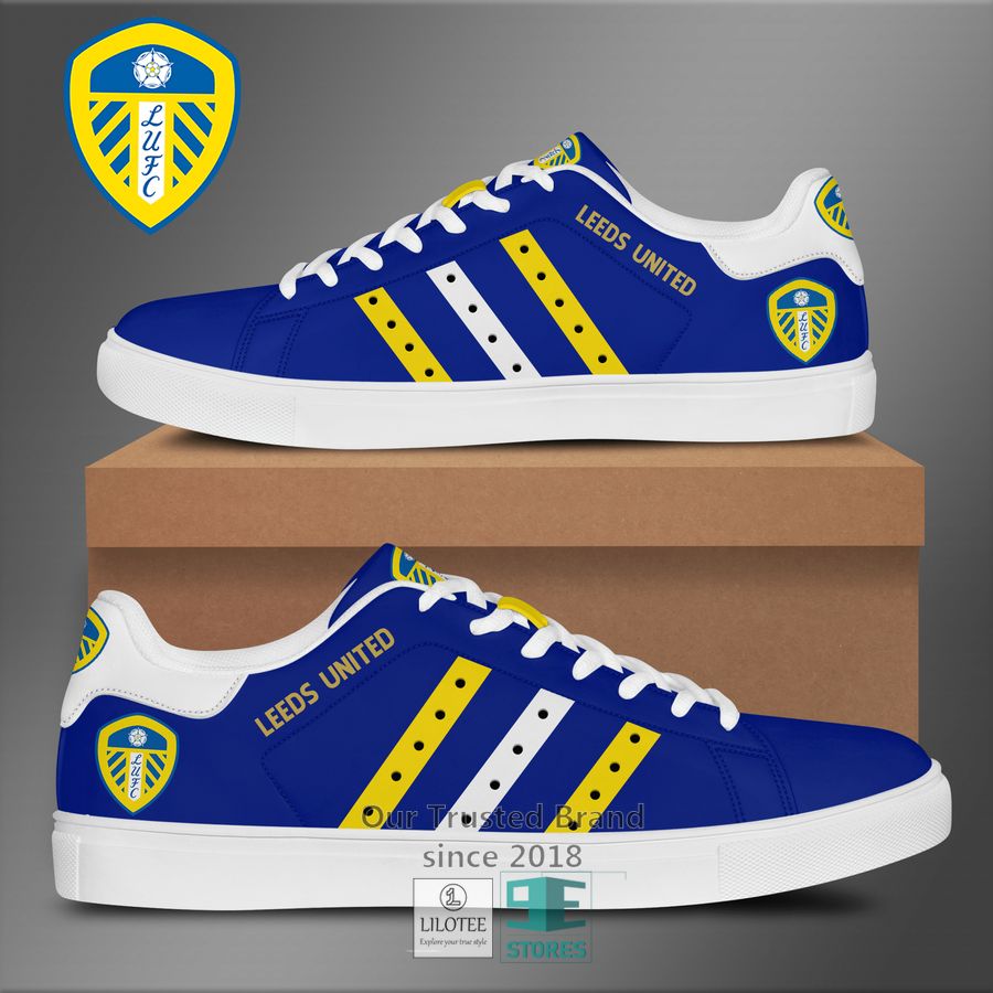 leed united blue yellow line stan smith low top shoes 3ztfw