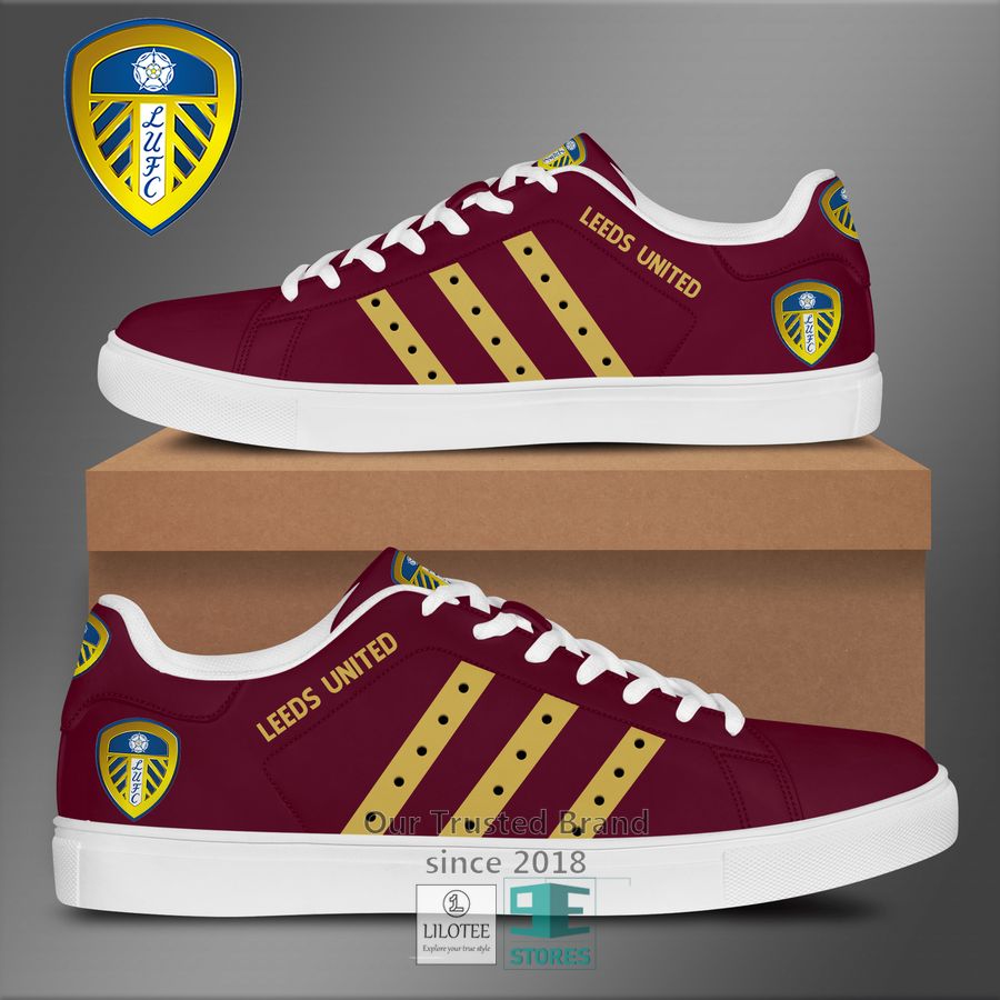 leed united dark red stan smith low top shoes nptde