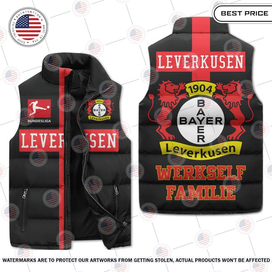 leverkusen werkself familie sleeveless down jacket 1