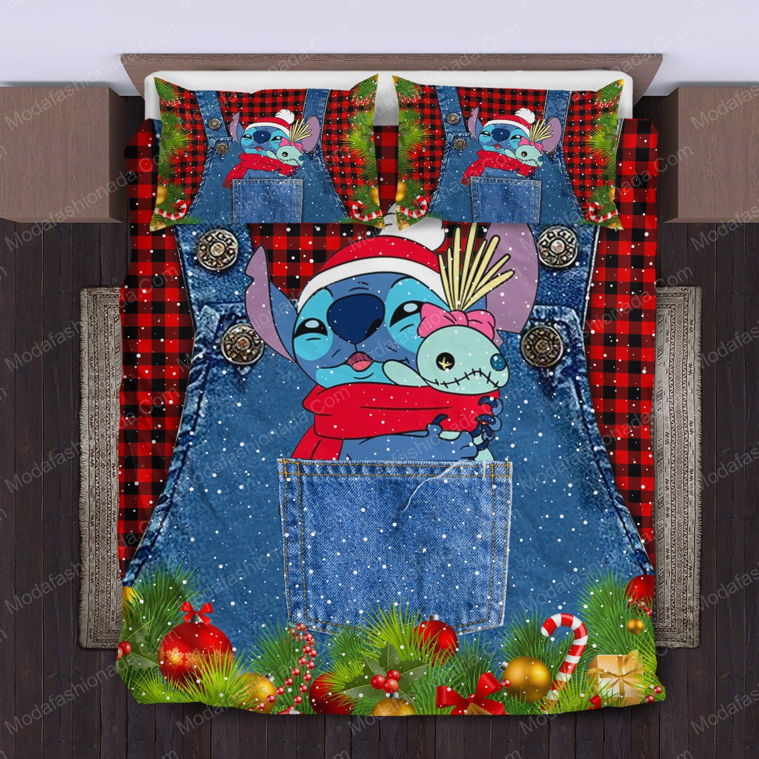 lilo and stitch christmas bedding sets