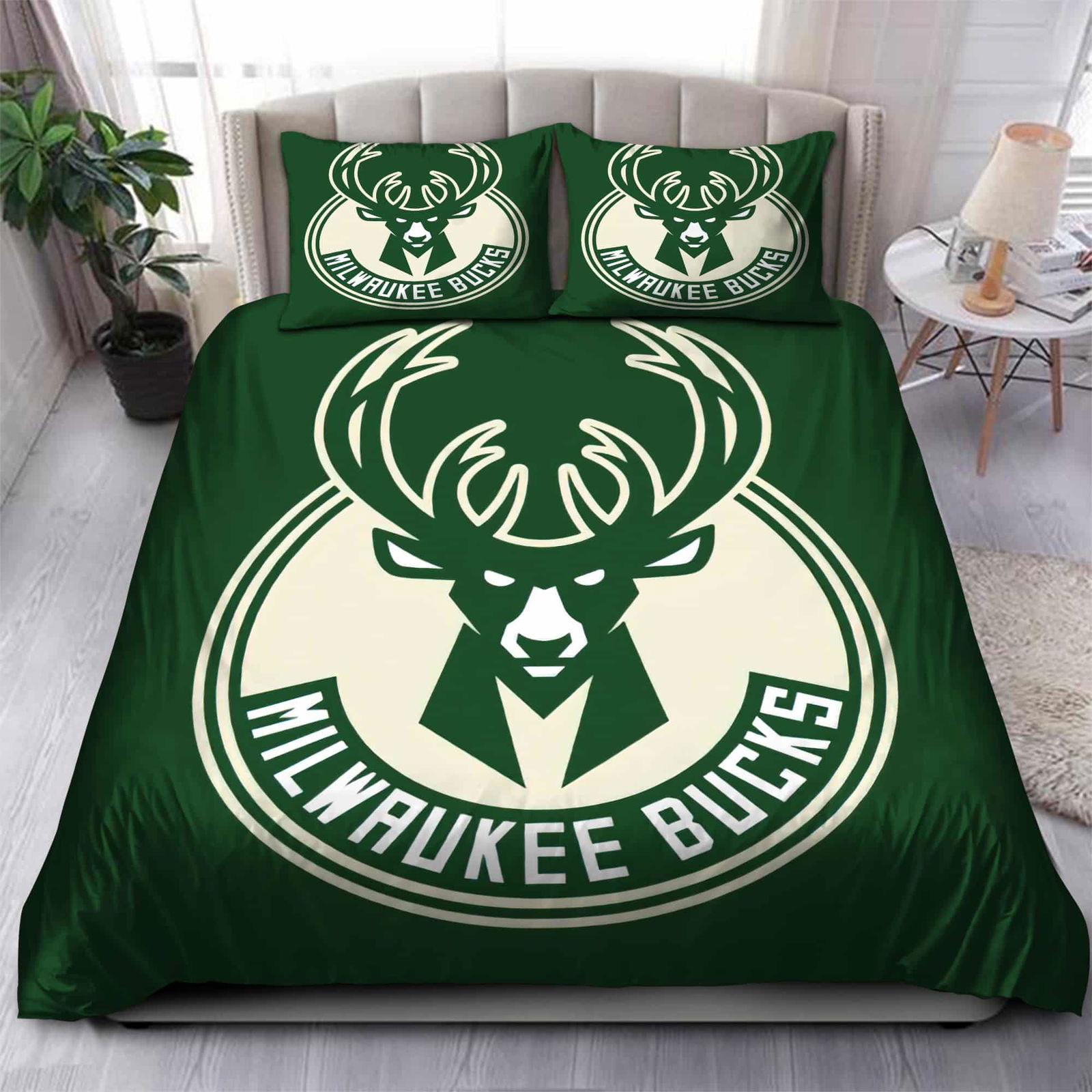 logo milwaukee bucks nba 06 bedding sets