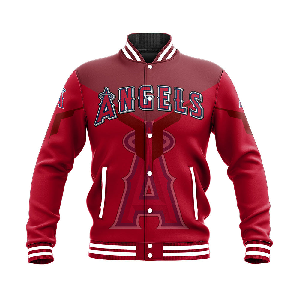 los angeles angels baseball jacket button up zipper hooded all over print drinking style mlb h86f3