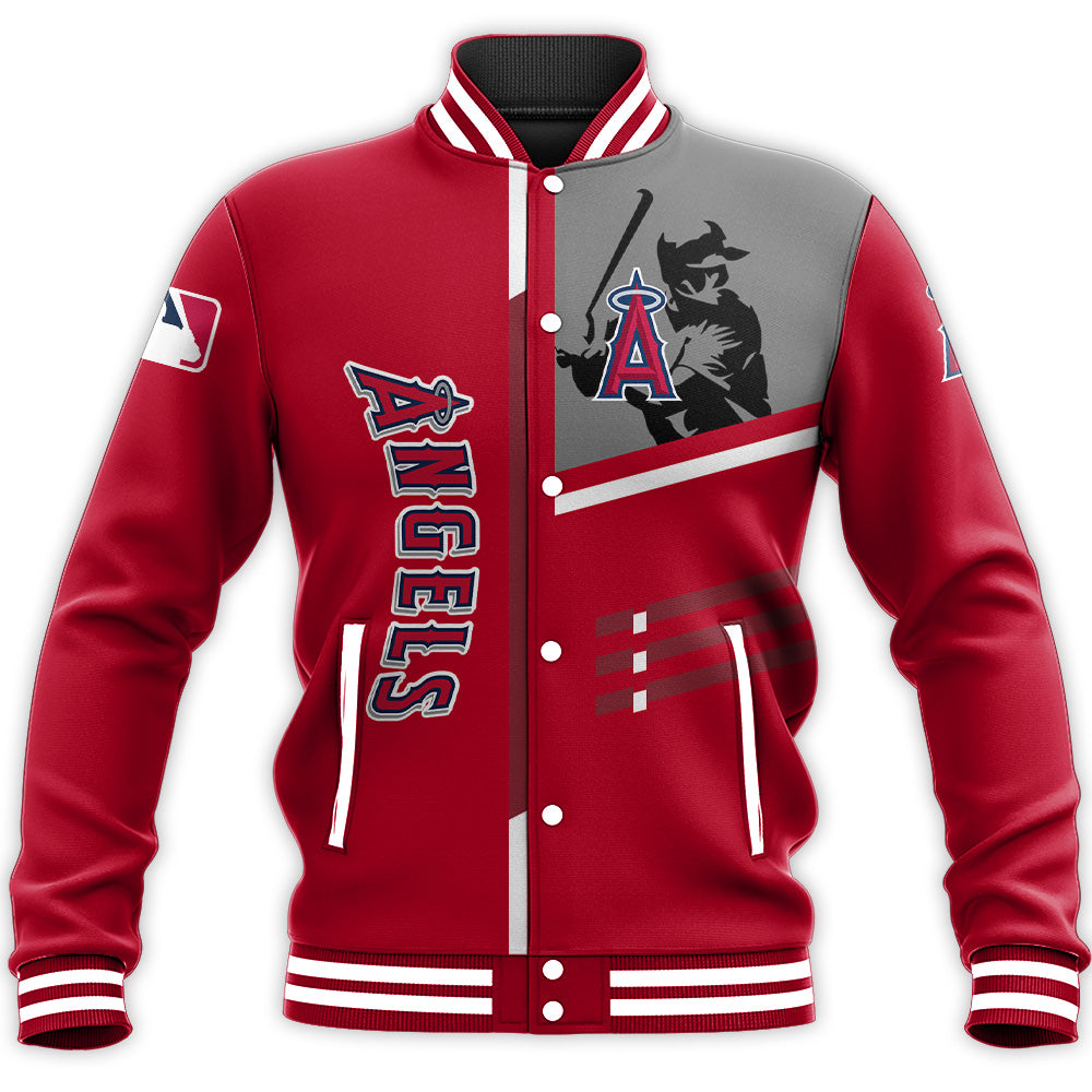 los angeles angels baseball jacket button up zipper hooded all over print personalized baseball for fan mlb p4yqg