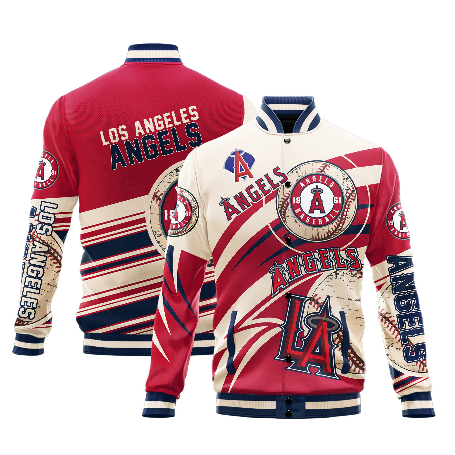 los angeles angels baseball varsity jacket baseball jacket all over print wf v36cm