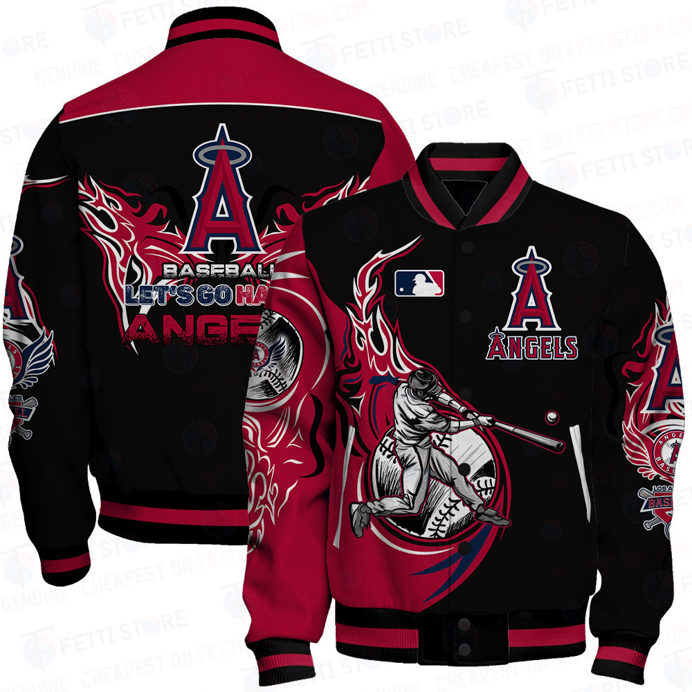 los angeles angels mlb baseball varsity jacket baseball jacket all over print t032y