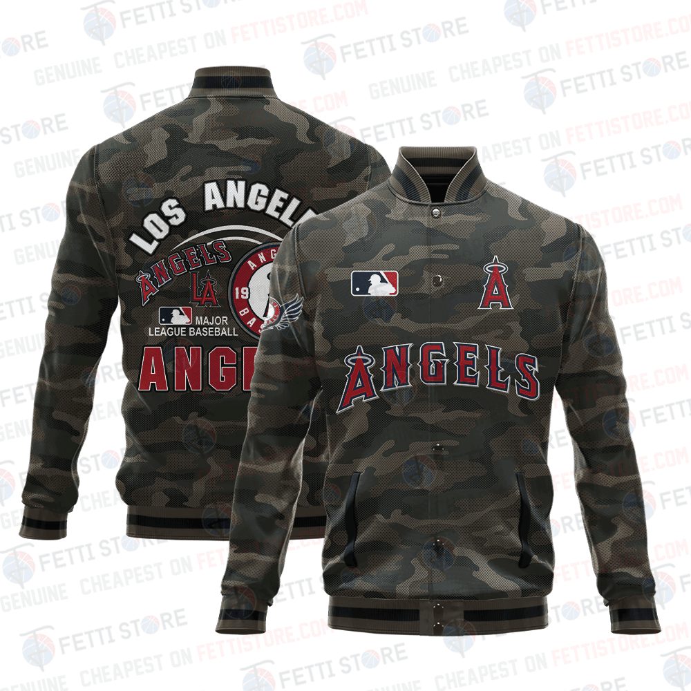 los angeles angels mlb camo baseball varsity jacket baseball jacket all over print stm qzjkr