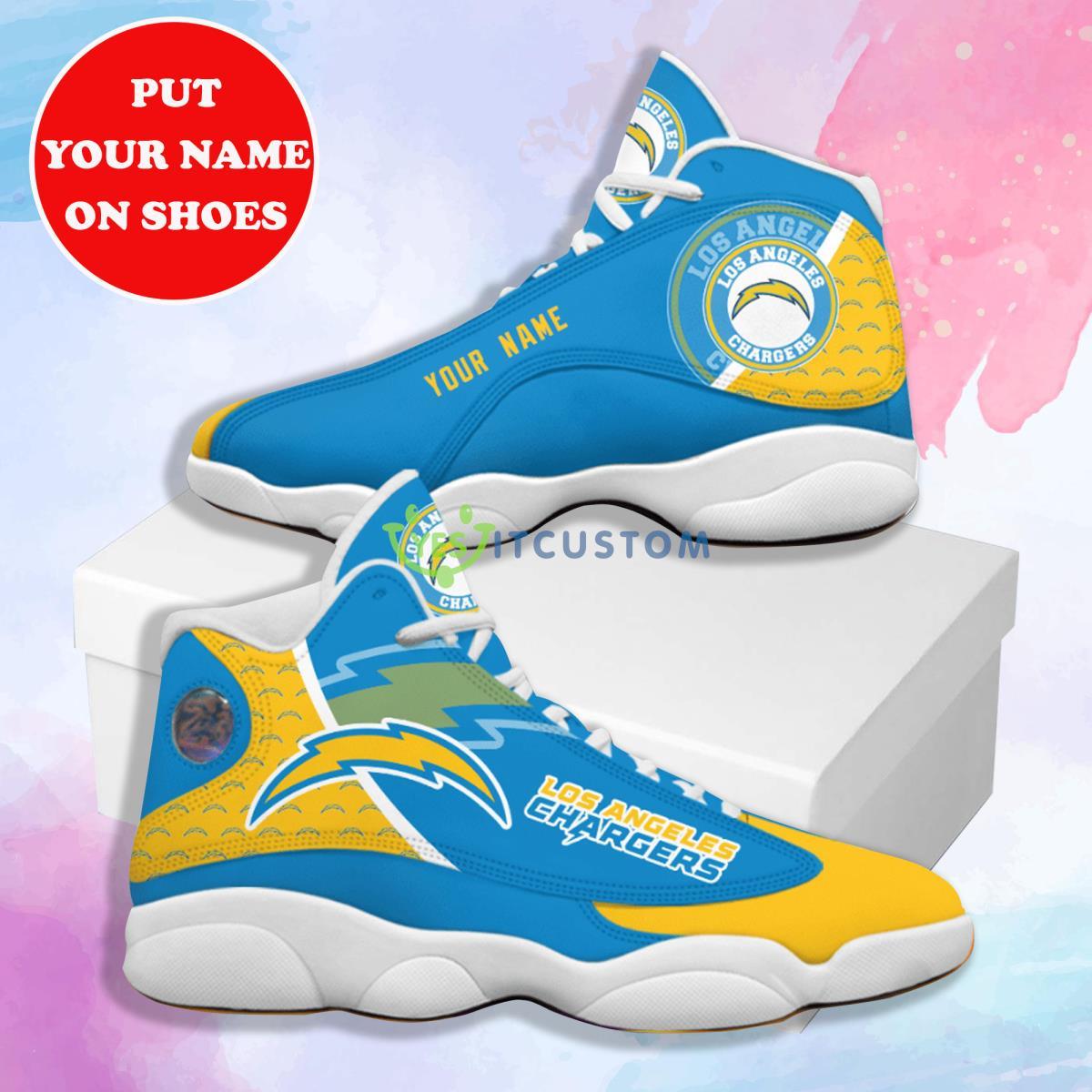 los angeles chargers football team best air jordan 13 custom name sneakers