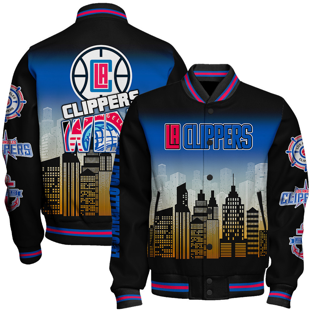 los angeles clippers nba baseball varsity jacket baseball jacket all over print stm v16 pbojm