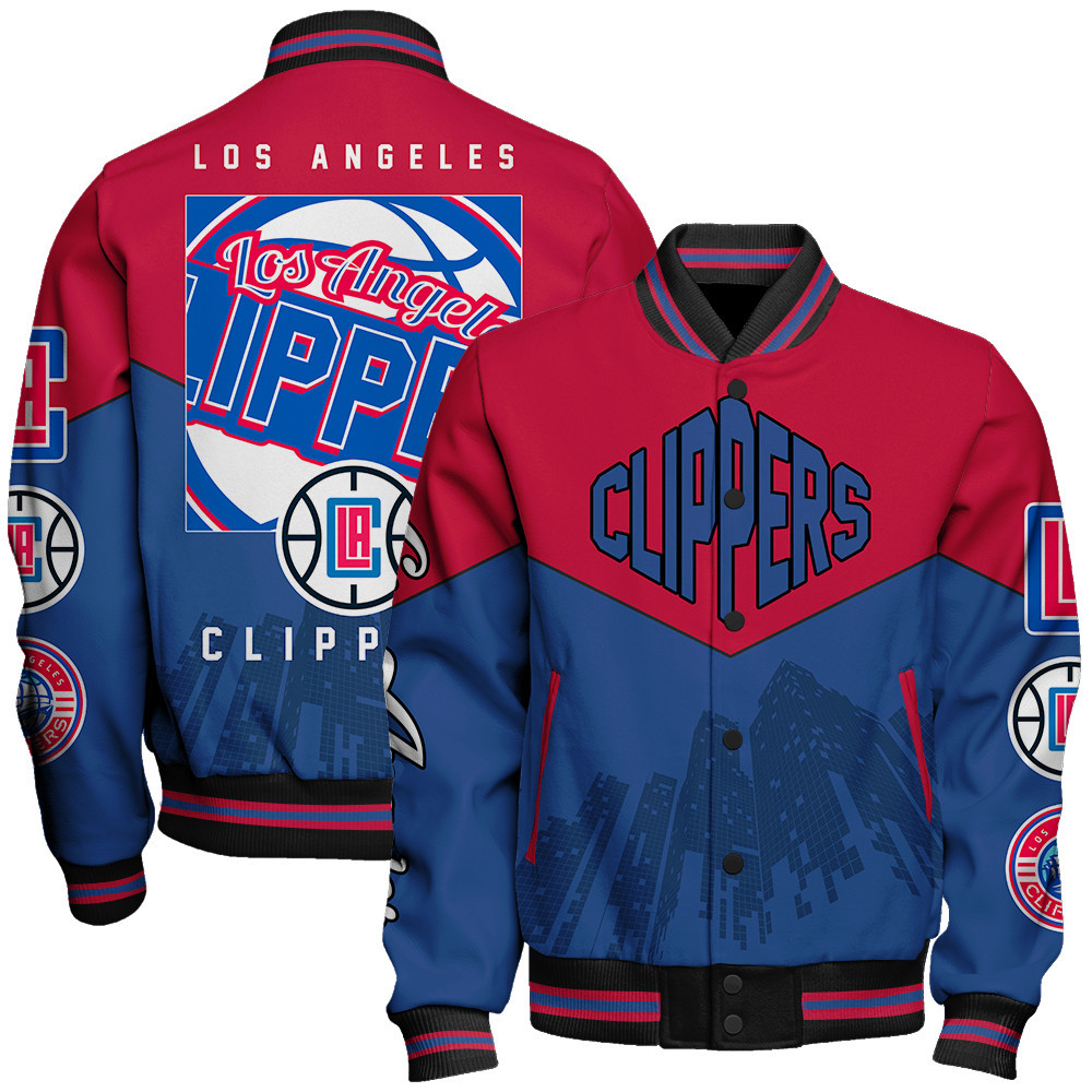 los angeles clippers nba baseball varsity jacket baseball jacket all over print stm v17 apcsb