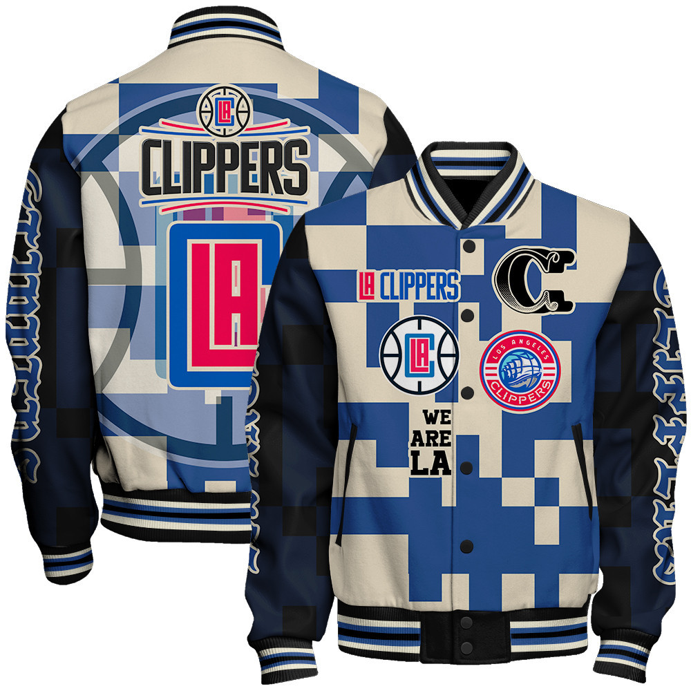 los angeles clippers nba baseball varsity jacket baseball jacket all over print stm v22 vcwqa