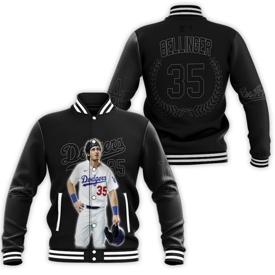 los angeles dodgers cody bellinger 35 mlb mlb basketball team black 3d designed allover gift for dodgers fans baseball jacket button up zipper hooded all over print mlb 1jmpk