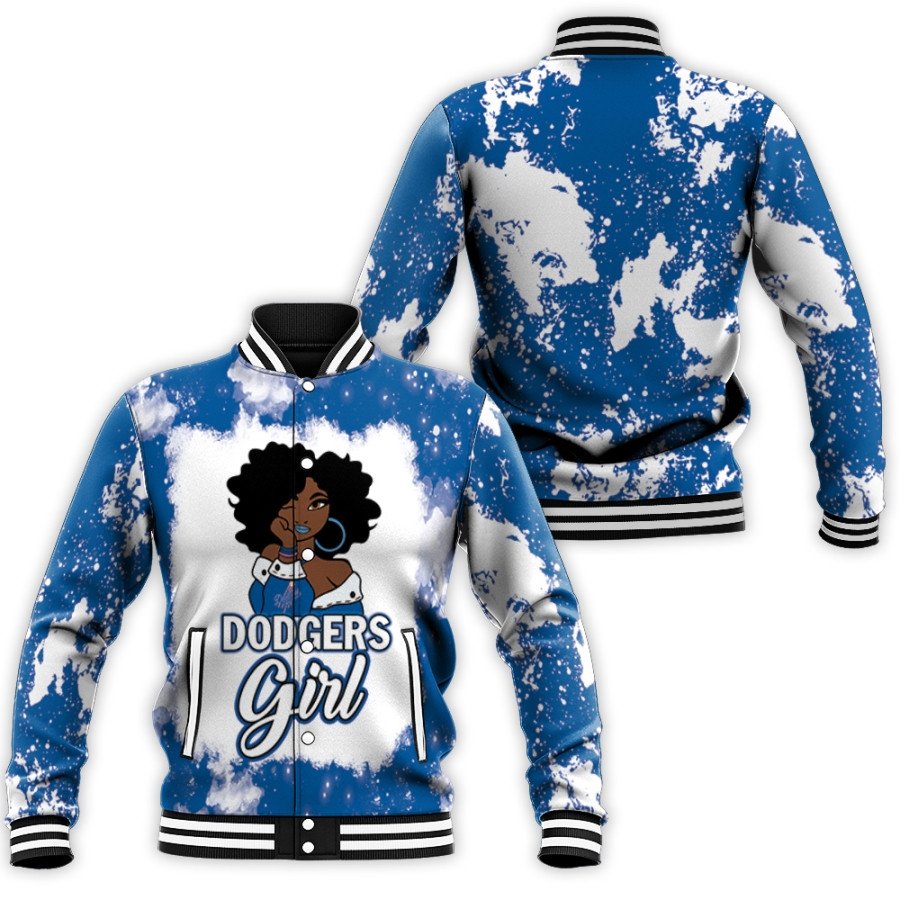 los angeles dodgers girl african girl mlb team allover design gift for los angeles dodgers fans baseball jacket button up zipper hooded all over print mlb zguw8