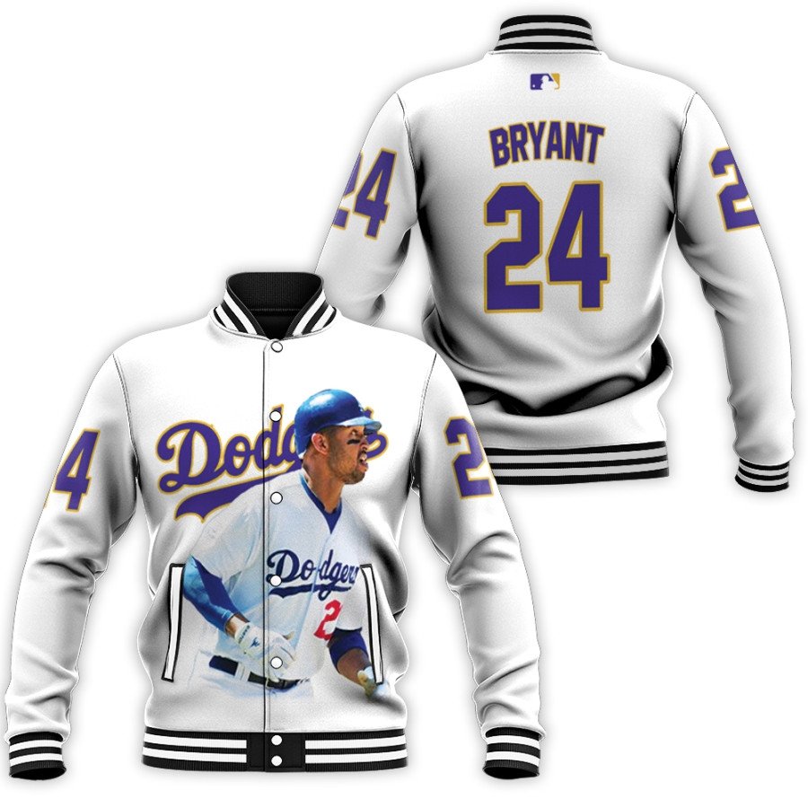 los angeles dodgers mashed up kobe bryant 24 mlb white jersey style gift for kobe bryant fans baseball jacket button up zipper hooded all over print mlb lrvaz