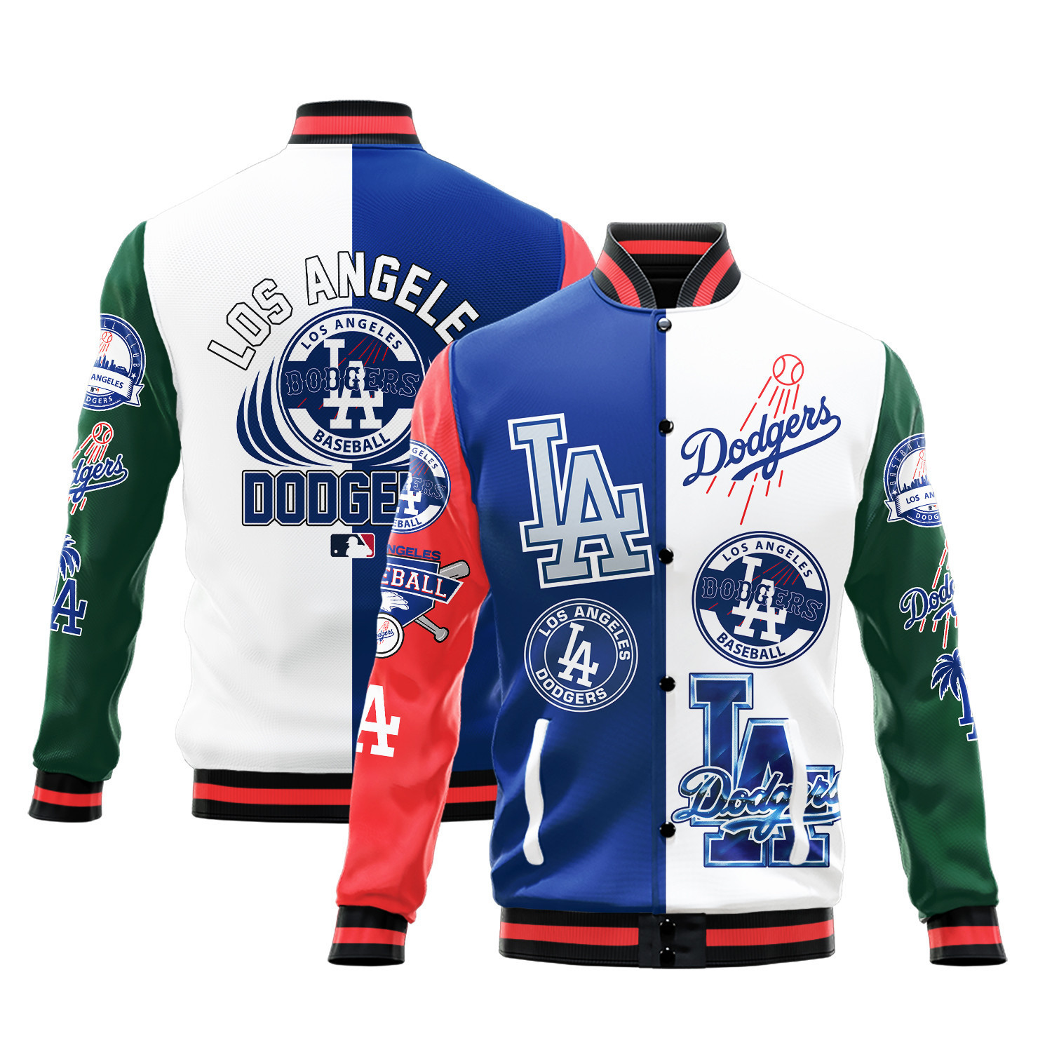 los angeles dodgers mlb baseball varsity jacket baseball jacket all over print stm v3 mytgj