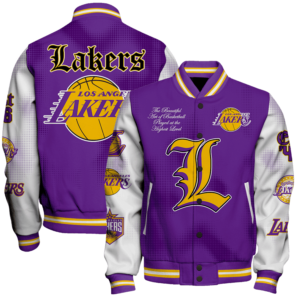 los angeles lakers nba baseball varsity jacket baseball jacket all over print sh1 v9 x9odp