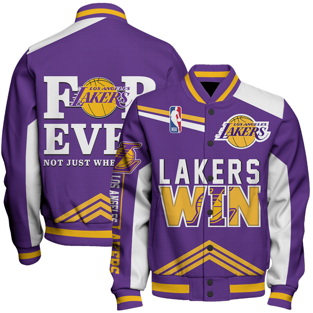 los angeles lakers nba baseball varsity jacket baseball jacket all over print stm v15 8uxro