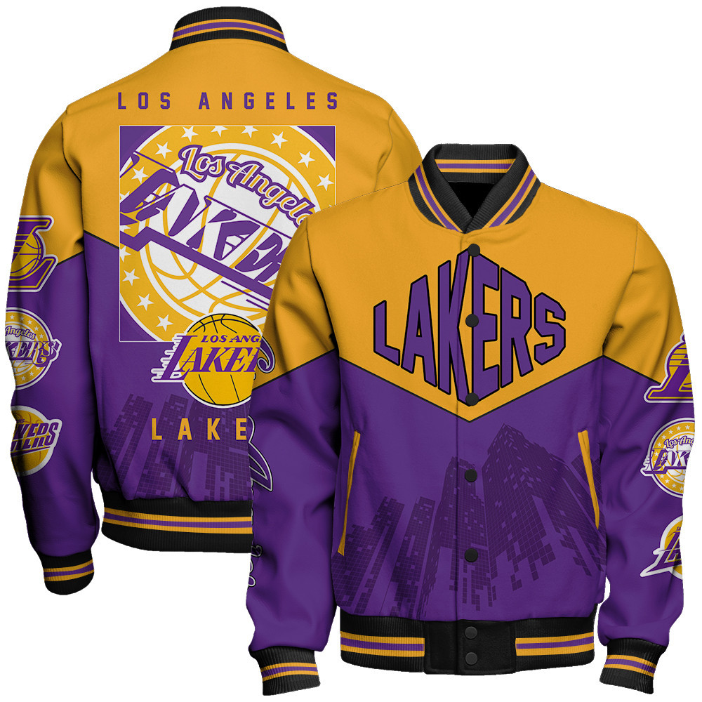 los angeles lakers nba baseball varsity jacket baseball jacket all over print stm v17 gxv15