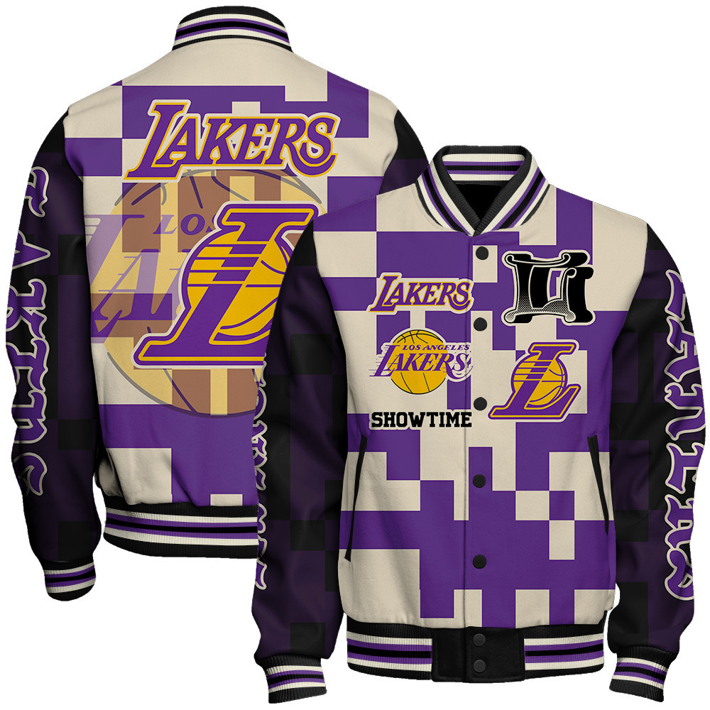 los angeles lakers nba baseball varsity jacket baseball jacket all over print stm v22 mqpnu