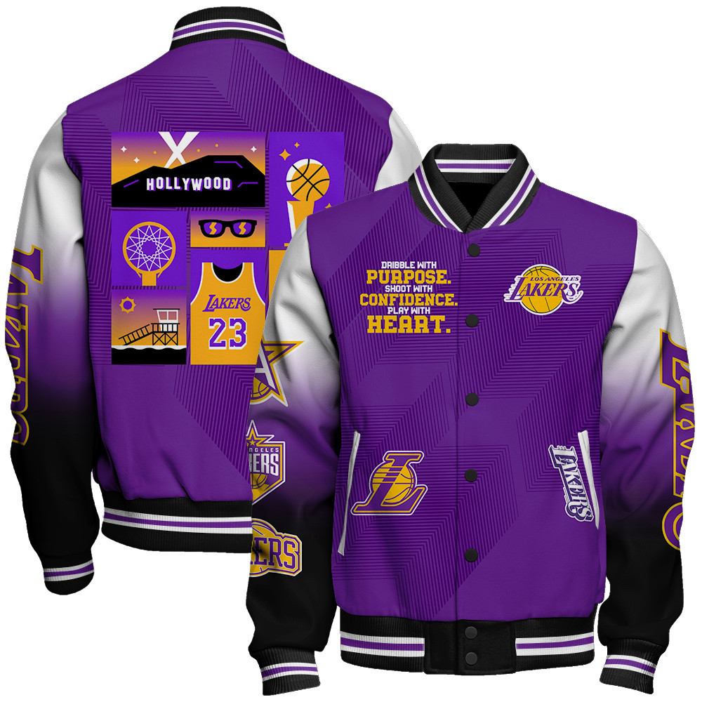 los angeles lakers nba baseball varsity jacket baseball jacket all over print stm v4 td0je