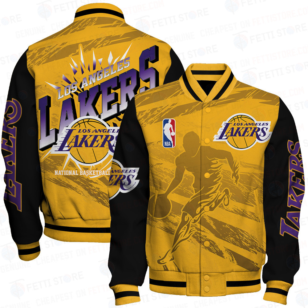 los angeles lakers nba print baseball varsity jacket baseball jacket all over print sfat v27 hdjpa