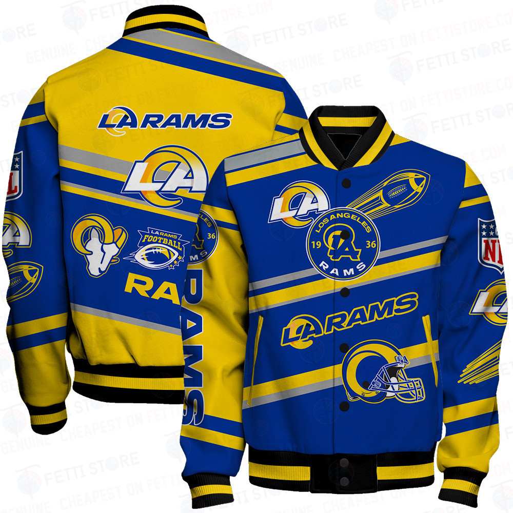 los angeles rams american football league pattern baseball varsity jacket baseball jacket all over print hfc8t