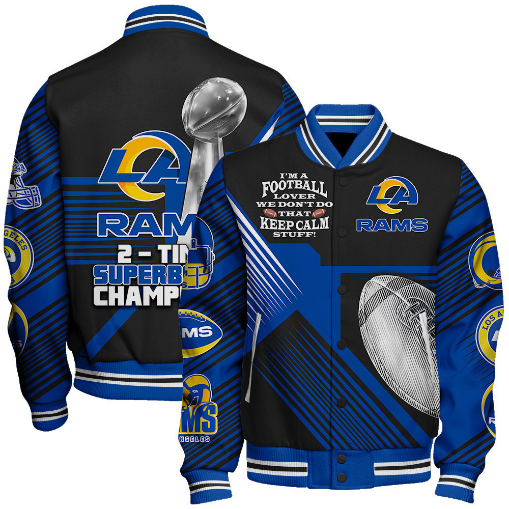 los angeles rams nfl baseball varsity jacket baseball jacket all over print stm v2 ft2bx