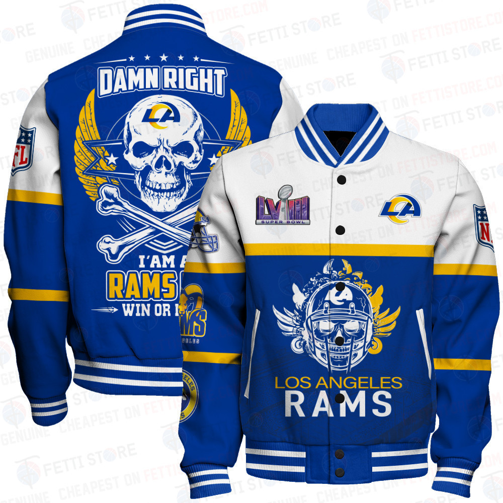 los angeles rams nfl baseball varsity jacket baseball jacket all over print stm v4 cly5j