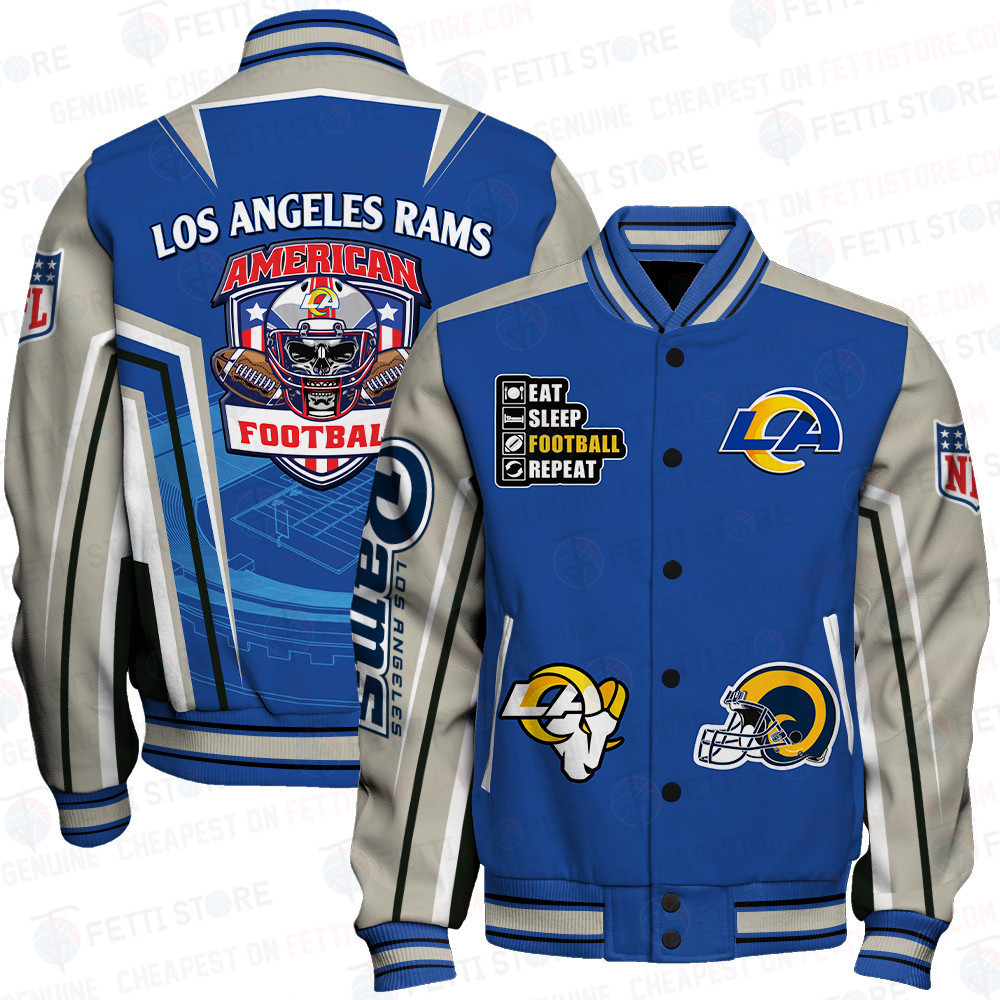 los angeles rams nfl baseball varsity jacket baseball jacket all over print stm v4 dccpr