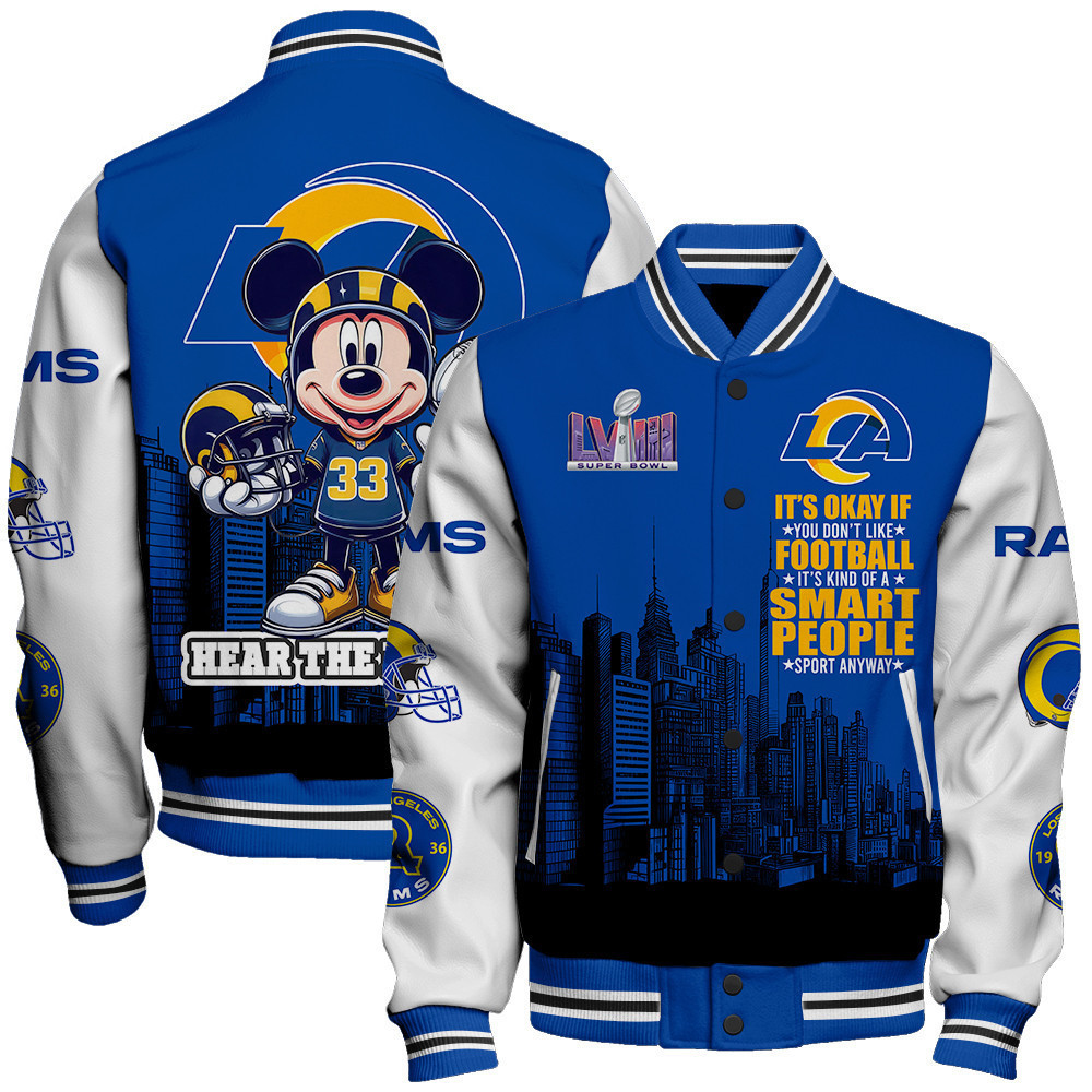 los angeles rams nfl baseball varsity jacket baseball jacket all over print stm v5 zgemu