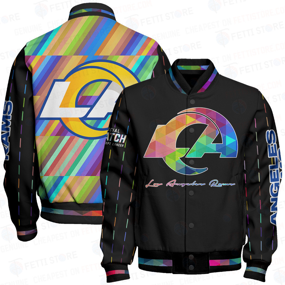 los angeles rams nfl baseball varsity jacket baseball jacket all over print v2 sg1d8