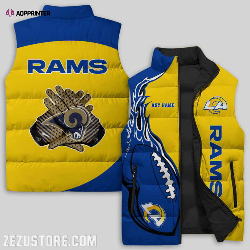 los angeles rams nfl sleeveless puffer jacket custom for fans gifts 20