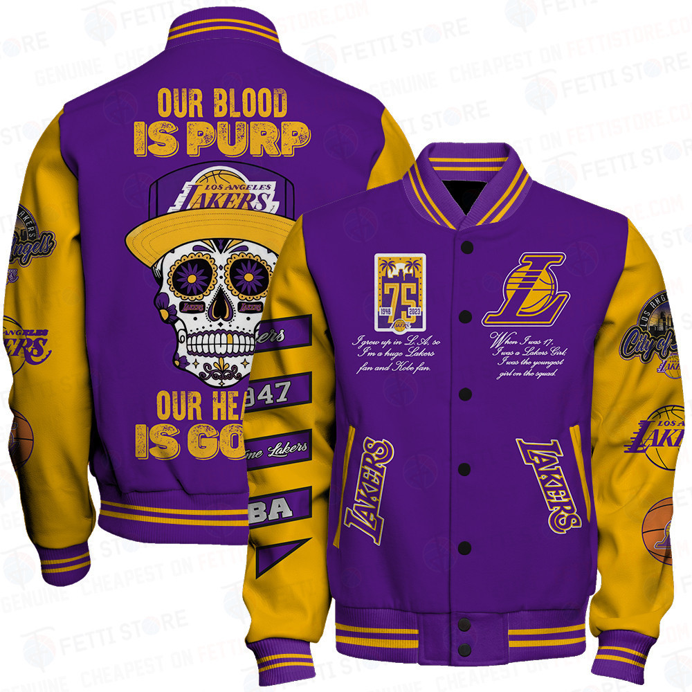 los angels lakers nba baseball varsity jacket baseball jacket all over print stm xlhjz