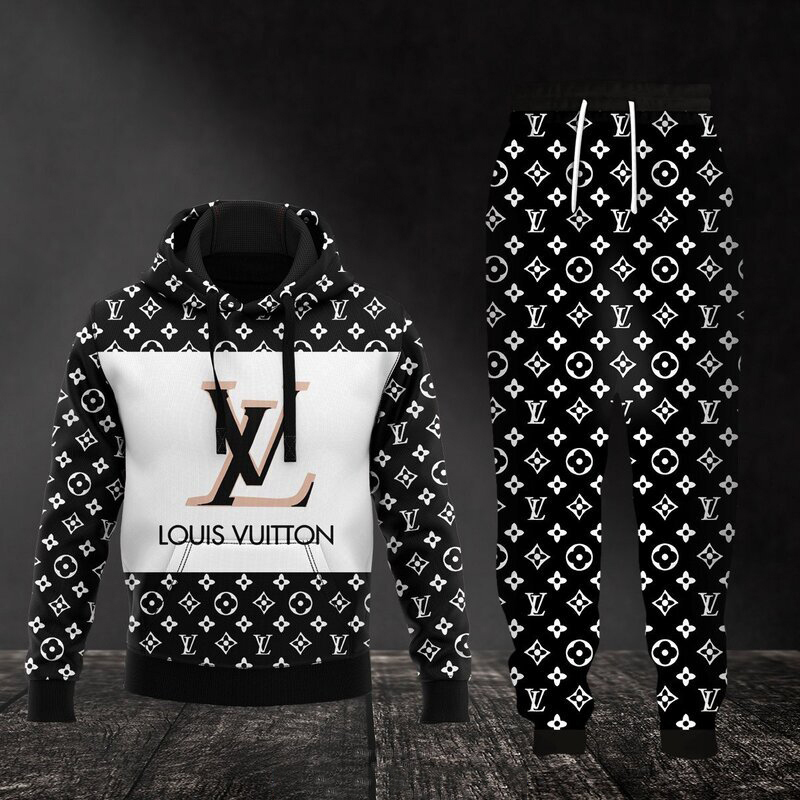 louis vuitton black hoodie sweatpants pants lv luxury brand clothing clothes type 1 hoodie outfit ideals for men and women 20231207094737241