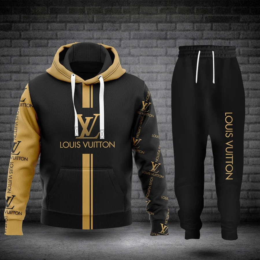 louis vuitton black hoodie sweatpants pants lv luxury clothing clothes type 98 hoodie outfit ideals for men and women 20231207094734748