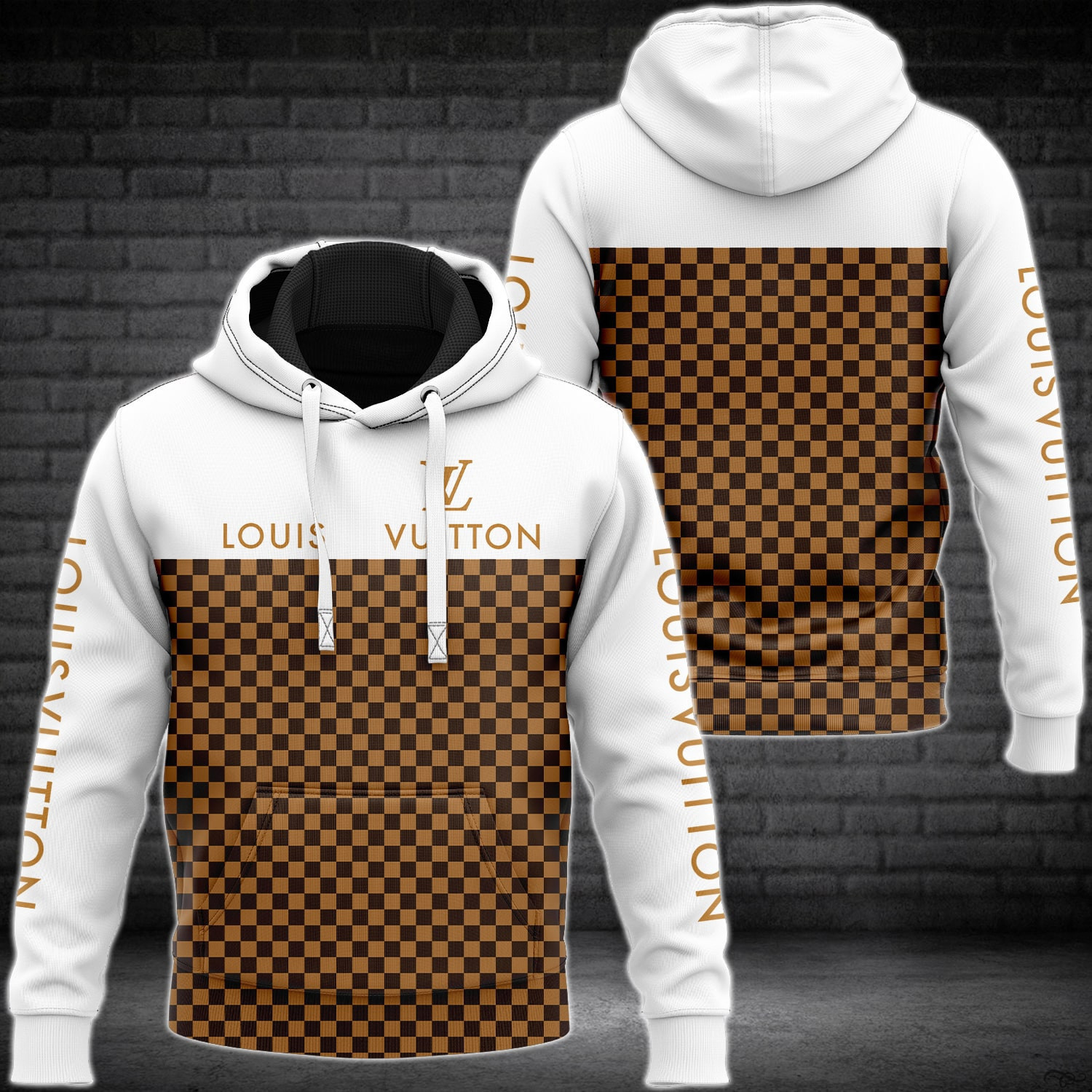 louis vuitton brown hoodie sweatpants pants lv luxury clothing clothes type 46 hoodie outfit ideals for men and women 20231207094646248